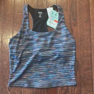 DSG Vibrant Striped Racerback Tank Crop Top